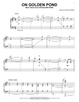 page one of On Golden Pond (Piano Solo)