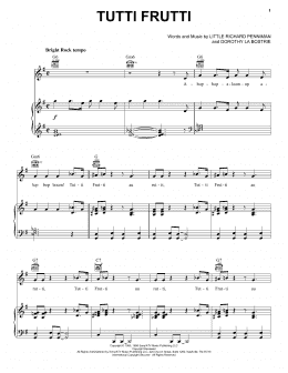page one of Tutti Frutti (Piano, Vocal & Guitar Chords (Right-Hand Melody))