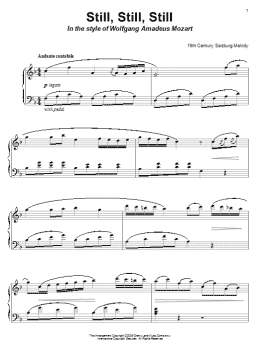 page one of Still, Still, Still (in the style of Mozart) (Piano Solo)
