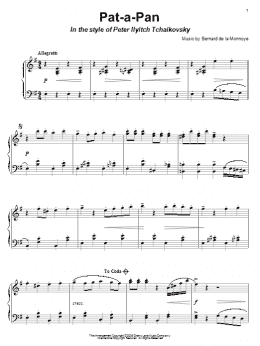page one of Pat-A-Pan (Willie, Take Your Little Drum) (in the style of Tchaikovsky) (Piano Solo)