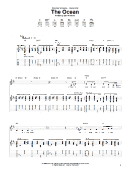 page one of The Ocean (Guitar Tab)