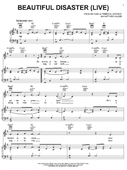 page one of Beautiful Disaster (Live) (Piano, Vocal & Guitar Chords (Right-Hand Melody))