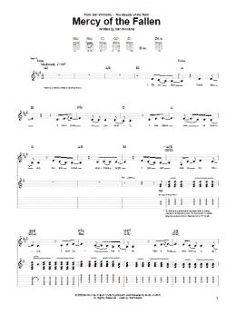 page one of Mercy Of The Fallen (Guitar Tab)