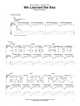 page one of We Learned The Sea (Guitar Tab)