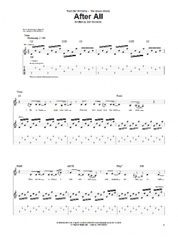 page one of After All (Guitar Tab)