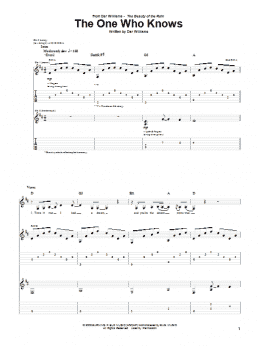 page one of The One Who Knows (Guitar Tab)