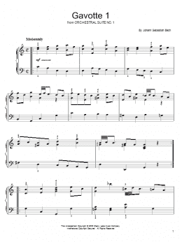 page one of Gavotte 1 (Easy Piano)