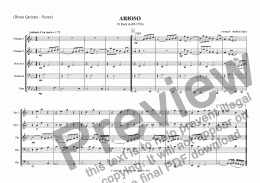 page one of Arioso - (Brass Quintet)