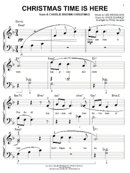page one of Christmas Time Is Here (arr. Phillip Keveren) (Big Note Piano)