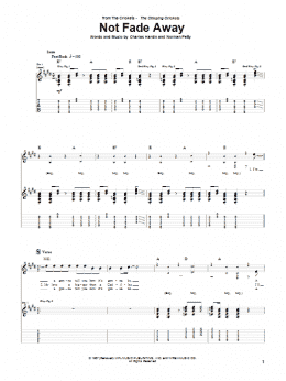 page one of Not Fade Away (Guitar Tab)