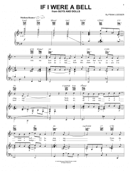 page one of If I Were A Bell (Piano, Vocal & Guitar Chords (Right-Hand Melody))