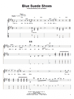 page one of Blue Suede Shoes (Guitar Tab (Single Guitar))