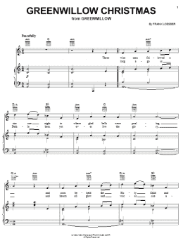 page one of Greenwillow Christmas (Piano, Vocal & Guitar Chords (Right-Hand Melody))