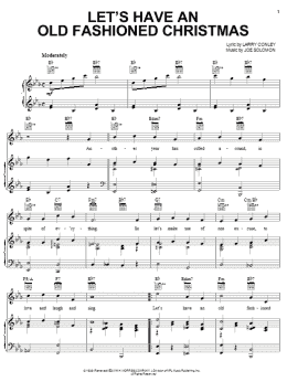 page one of Let's Have An Old Fashioned Christmas (Piano, Vocal & Guitar Chords (Right-Hand Melody))