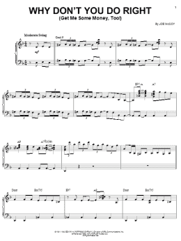 page one of Why Don't You Do Right (Get Me Some Money, Too!) (Piano, Vocal & Guitar Chords (Right-Hand Melody))