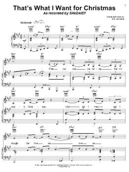 page one of That's What I Want For Christmas (Piano, Vocal & Guitar Chords (Right-Hand Melody))