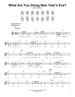 page one of What Are You Doing New Year's Eve? (Easy Guitar)