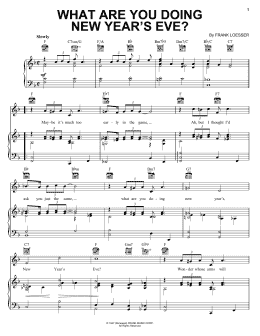 page one of What Are You Doing New Year's Eve? (Piano, Vocal & Guitar Chords (Right-Hand Melody))