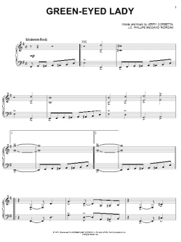 page one of Green-Eyed Lady (Piano, Vocal & Guitar Chords (Right-Hand Melody))