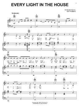 page one of Every Light In The House (Piano, Vocal & Guitar Chords (Right-Hand Melody))
