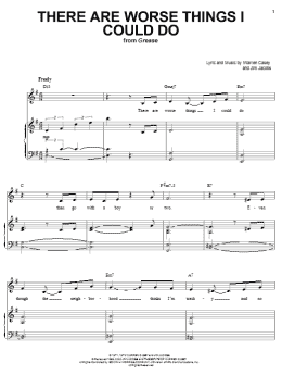 page one of There Are Worse Things I Could Do (from Grease) (Piano & Vocal)