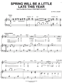 page one of Spring Will Be A Little Late This Year (Piano & Vocal)
