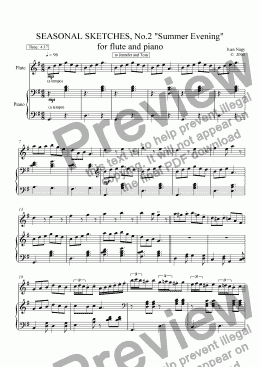 page one of SEASONS 2. Summer Evening (Flute and Piano)