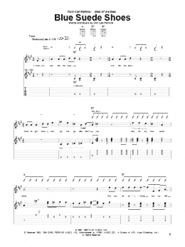 page one of Blue Suede Shoes (Guitar Tab)