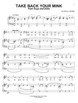 page one of Take Back Your Mink (Piano & Vocal)