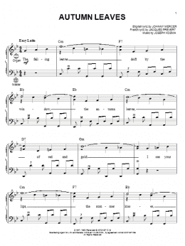 page one of Autumn Leaves (Accordion)