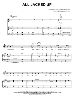 page one of All Jacked Up (Piano, Vocal & Guitar Chords (Right-Hand Melody))