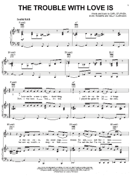 page one of The Trouble With Love Is (Piano, Vocal & Guitar Chords (Right-Hand Melody))