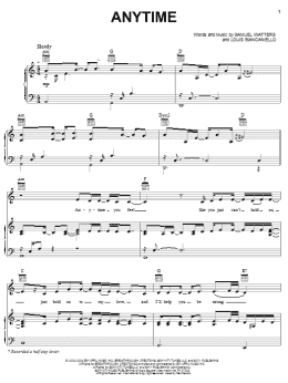 page one of Anytime (Piano, Vocal & Guitar Chords (Right-Hand Melody))