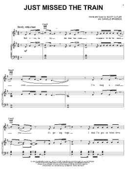 page one of Just Missed The Train (Piano, Vocal & Guitar Chords (Right-Hand Melody))