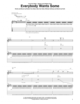 page one of Everybody Wants Some (Guitar Tab)