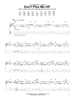 page one of Don't Piss Me Off (Guitar Tab)