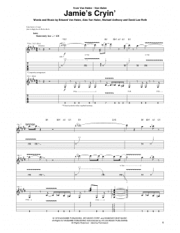 page one of Jamie's Cryin' (Guitar Tab)