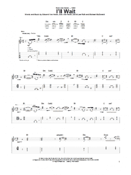 page one of I'll Wait (Guitar Tab)