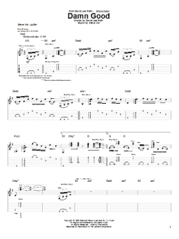 page one of Damn Good (Guitar Tab)