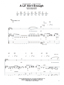 page one of A Lil' Ain't Enough (Guitar Tab)