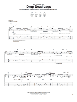 page one of Drop Dead Legs (Guitar Tab)