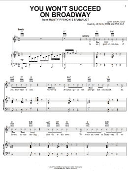 page one of You Won't Succeed On Broadway (Piano, Vocal & Guitar Chords (Right-Hand Melody))