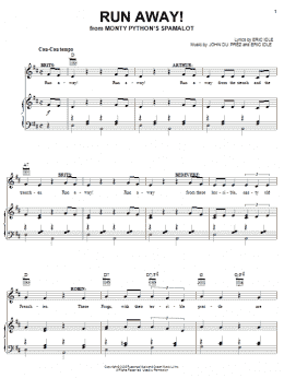 page one of Run Away! (Piano, Vocal & Guitar Chords (Right-Hand Melody))