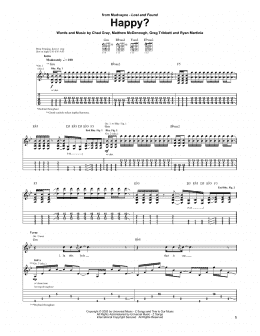 page one of Happy? (Guitar Tab)