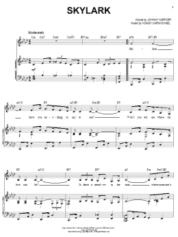 page one of Skylark (Piano, Vocal & Guitar Chords (Right-Hand Melody))