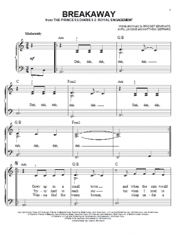 page one of Breakaway (Easy Piano)