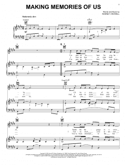 page one of Making Memories Of Us (Piano, Vocal & Guitar Chords (Right-Hand Melody))