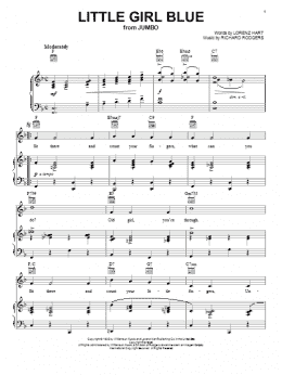 page one of Little Girl Blue (Piano, Vocal & Guitar Chords (Right-Hand Melody))