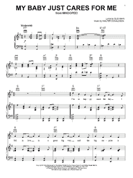 page one of My Baby Just Cares For Me (Piano, Vocal & Guitar Chords (Right-Hand Melody))