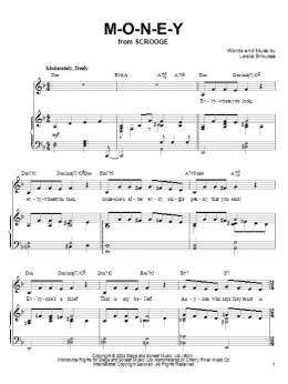page one of M-O-N-E-Y (Piano, Vocal & Guitar Chords (Right-Hand Melody))